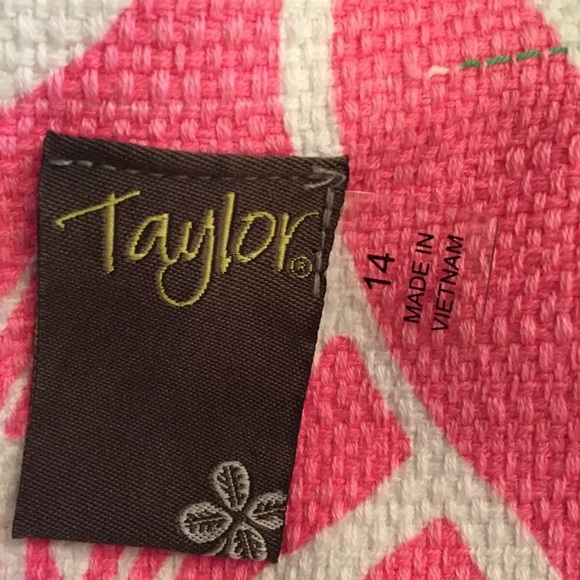 Taylor Pink Floral Keyhole Dress in size 14 - Picture 5 of 5